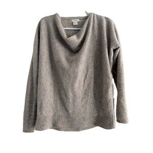 Sundance Woman’s Sweater S Beige 100% Cashmere Solid Scoop Neck Long Sleeve